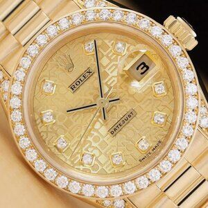 ROLEX PRESIDENT LADIES 18K FACTORY WITH TAG, PAPERS, BOX!!!
